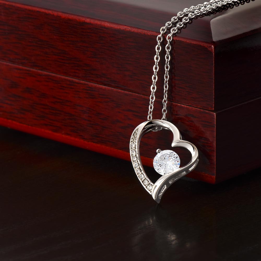 Anniversary Heart CZ Diamond Pendant Necklace