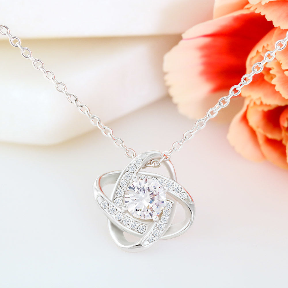 Happy Anniversary Infinity Loop CZ Diamond Necklace