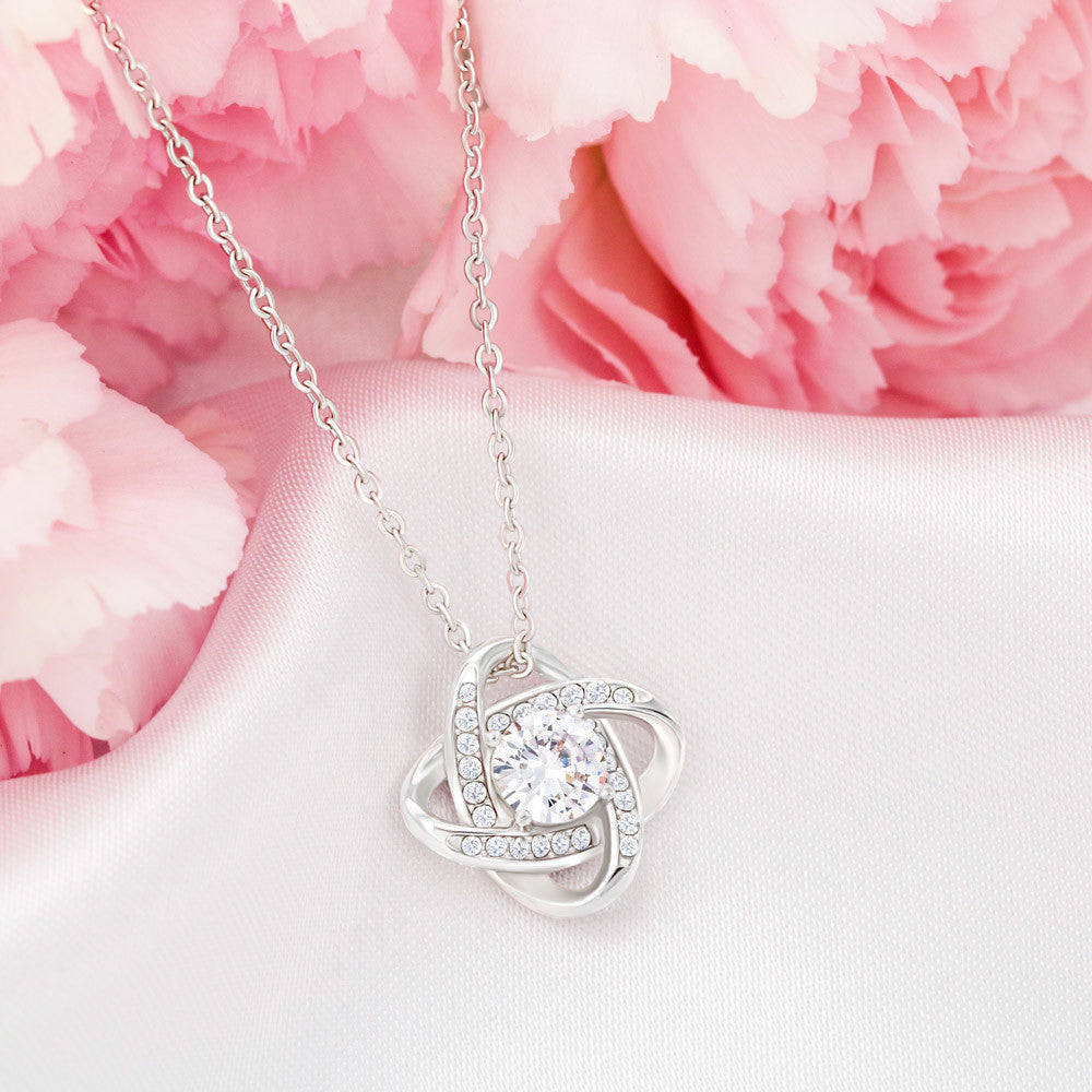 Happy Anniversary Infinity Loop CZ Diamond Necklace