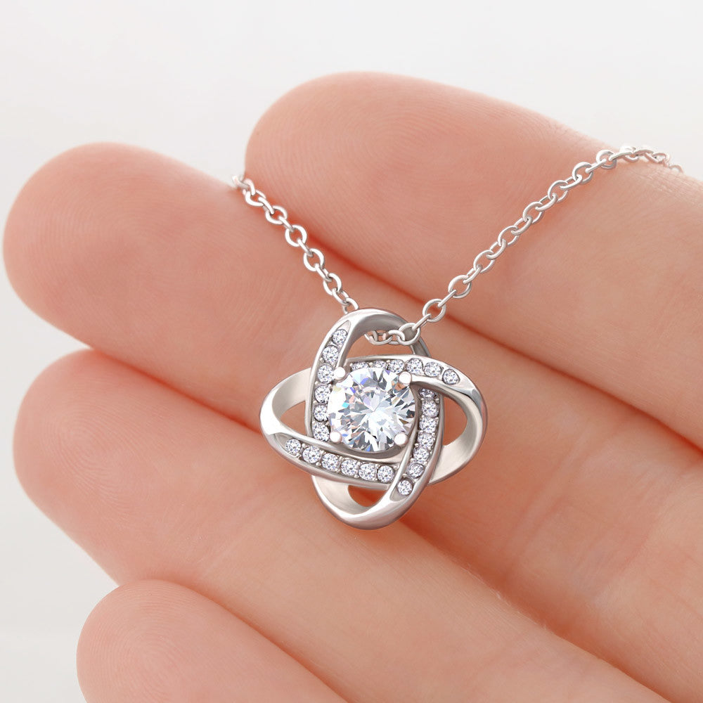 Happy Anniversary Infinity Loop CZ Diamond Necklace