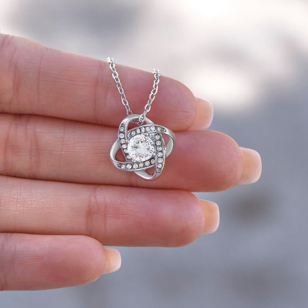 Happy Anniversary Infinity Loop CZ Diamond Necklace