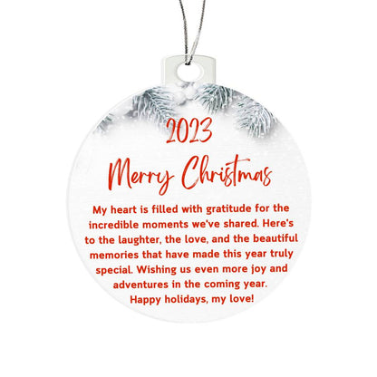 Merry Christmas My Love 2023 Keepsake Ornament