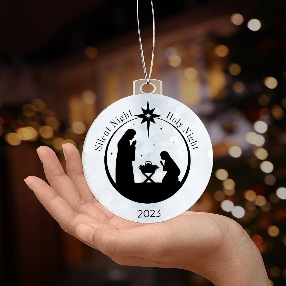 Silent Night Nativity Scene Christmas 2023 Keepsake Ornament