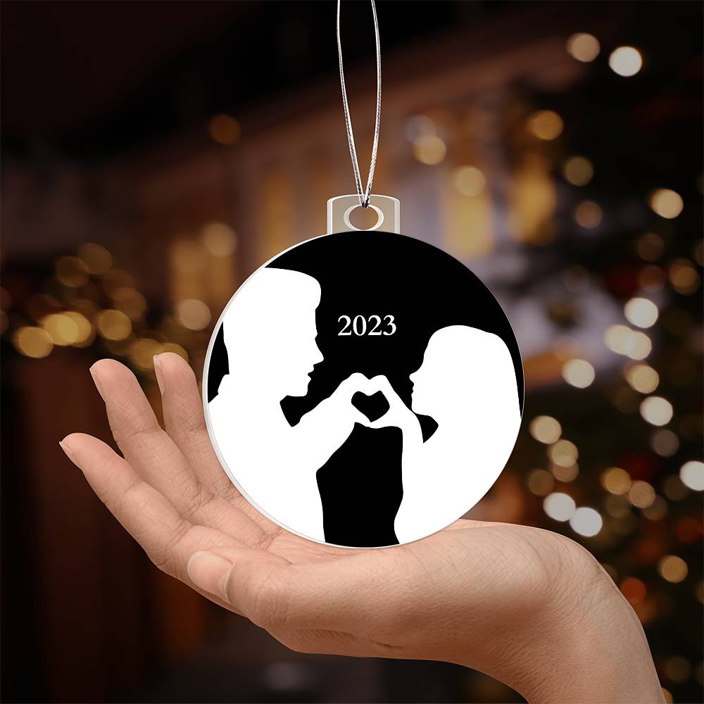 "Our Love Story" 2023 Keepsake Holiday Ornament