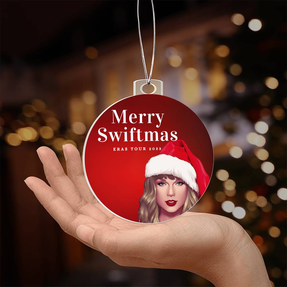 "Merry Swiftmas" Taylor Swift Eras Tour 2023 Holiday Keepsake Ornament