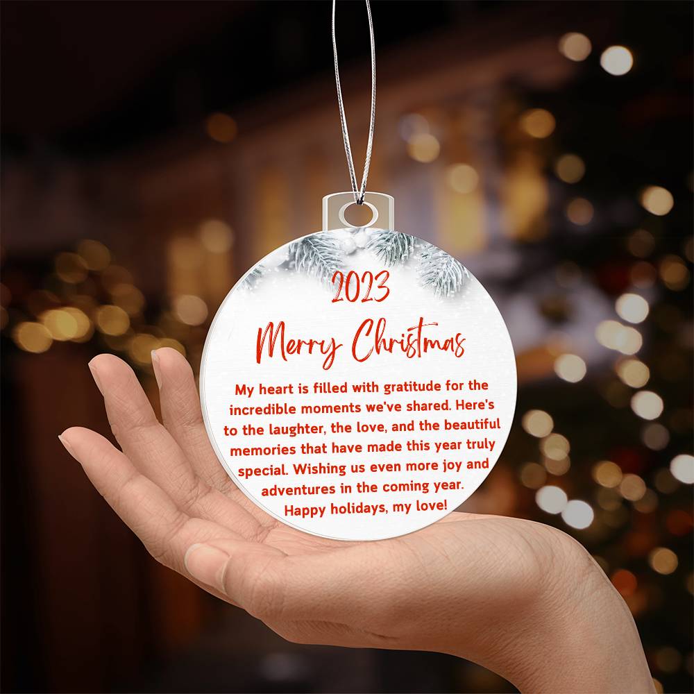 Merry Christmas My Love 2023 Keepsake Ornament