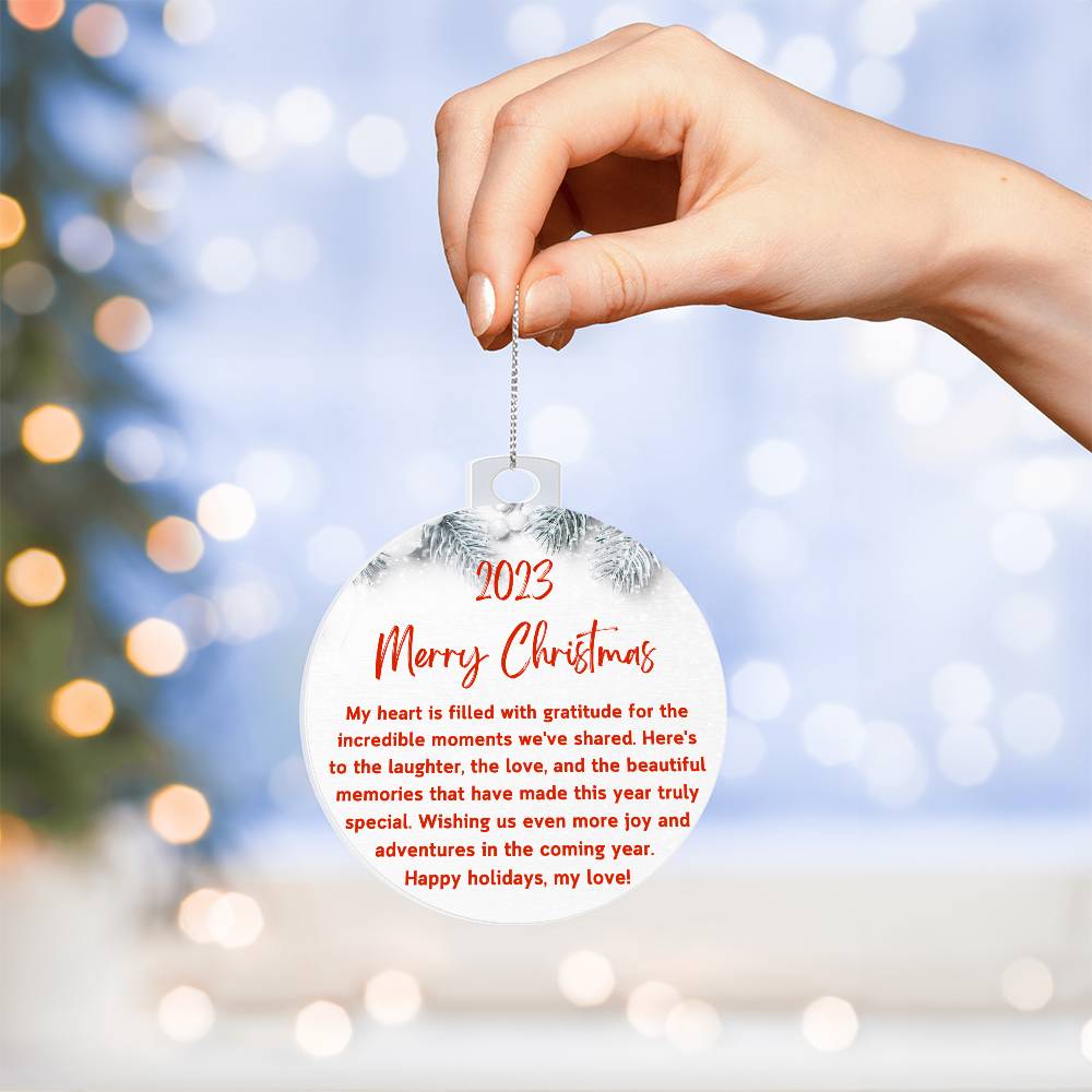 Merry Christmas My Love 2023 Keepsake Ornament