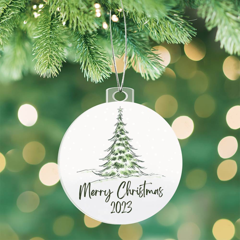 Merry Christmas 2023 Classic Christmas Tree Ornament Keepsake