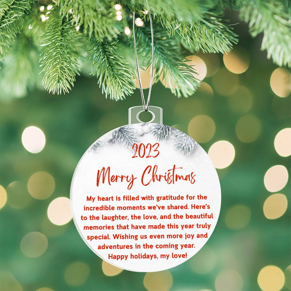 Merry Christmas My Love 2023 Keepsake Ornament