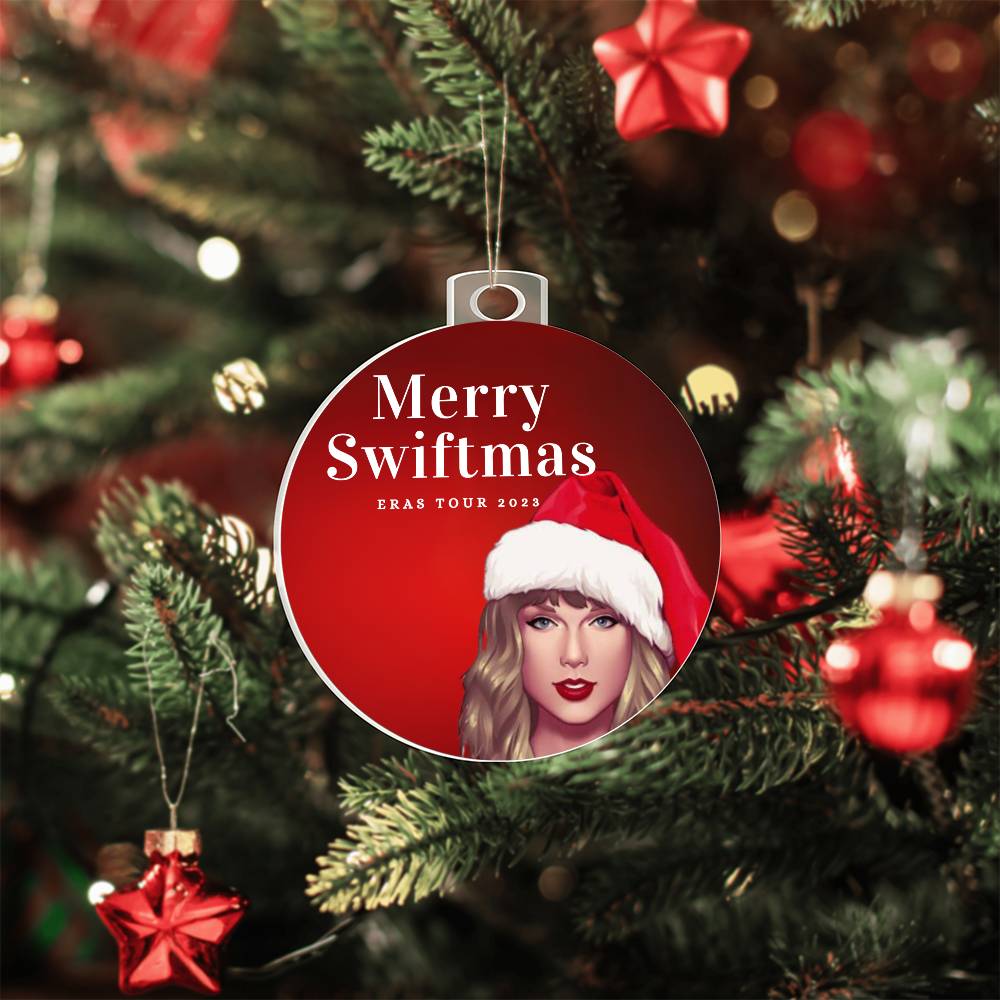 "Merry Swiftmas" Taylor Swift Eras Tour 2023 Holiday Keepsake Ornament