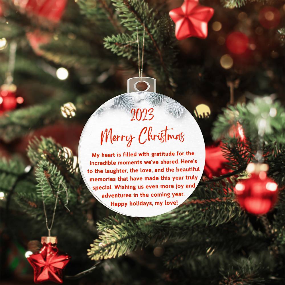 Merry Christmas My Love 2023 Keepsake Ornament