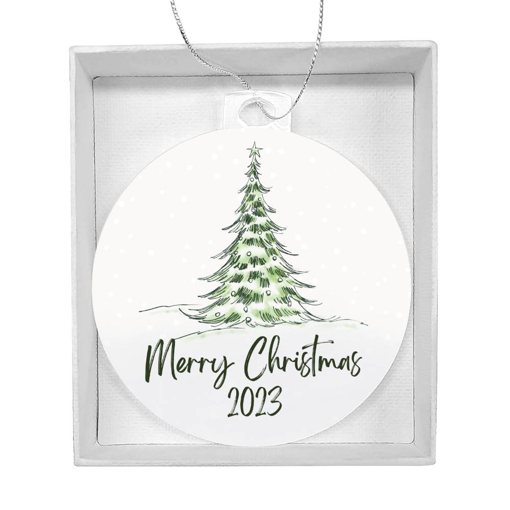 Merry Christmas 2023 Classic Christmas Tree Ornament Keepsake