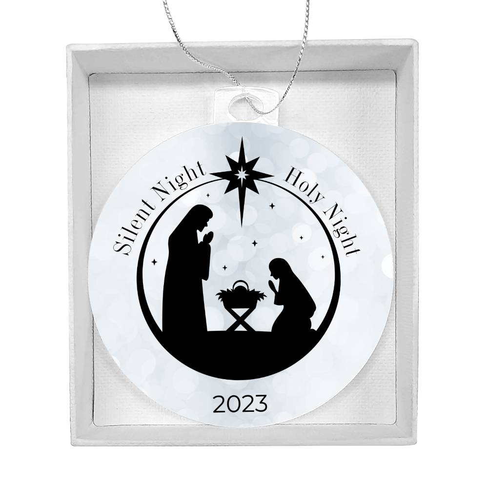 Silent Night Nativity Scene Christmas 2023 Keepsake Ornament