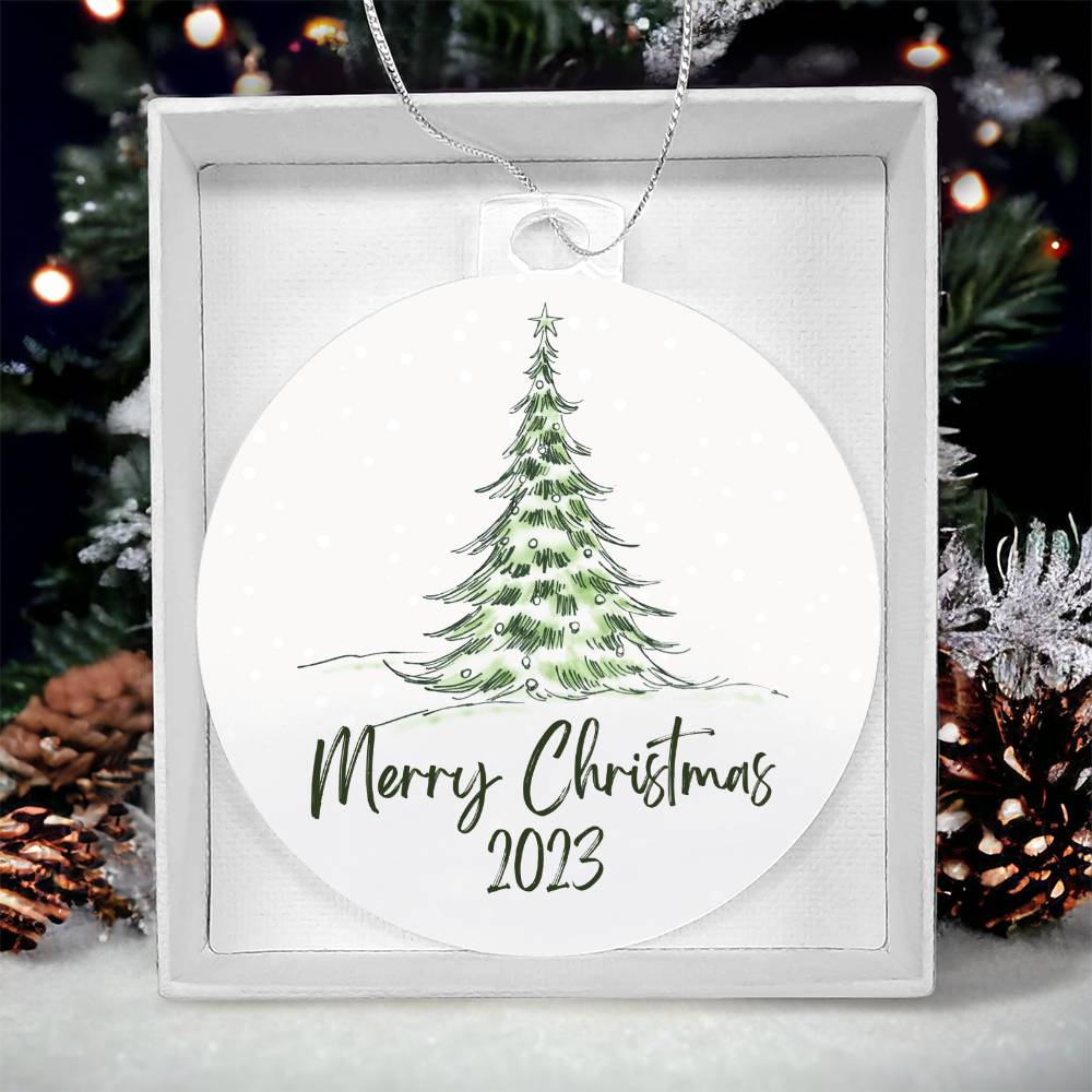 Merry Christmas 2023 Classic Christmas Tree Ornament Keepsake