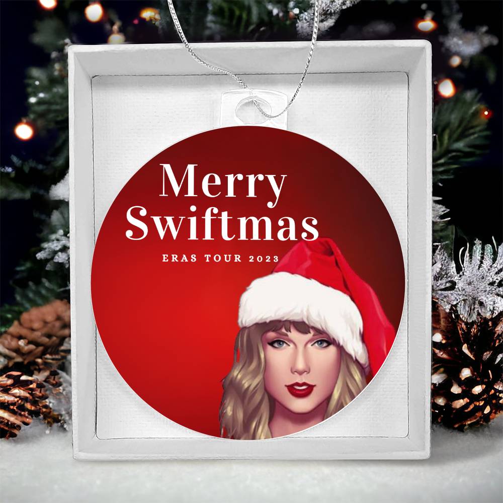 "Merry Swiftmas" Taylor Swift Eras Tour 2023 Holiday Keepsake Ornament