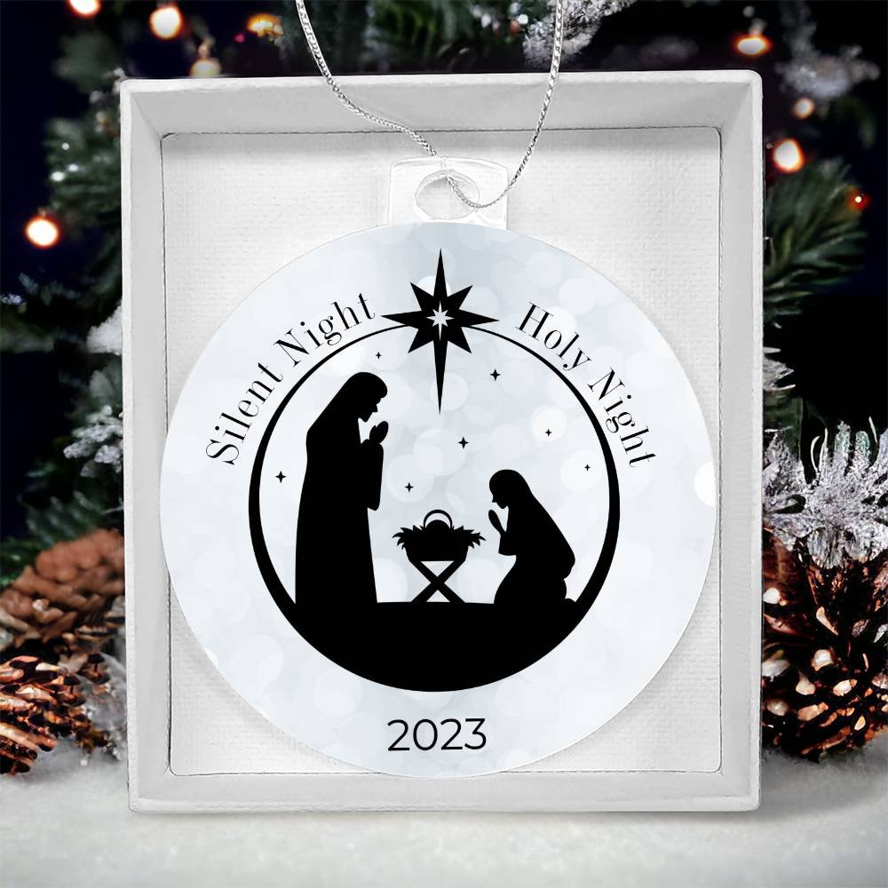 Silent Night Nativity Scene Christmas 2023 Keepsake Ornament