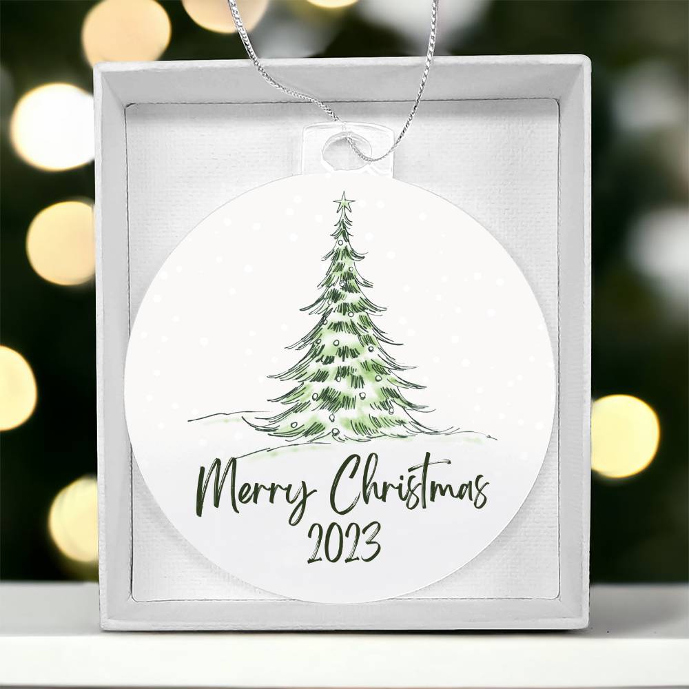 Merry Christmas 2023 Classic Christmas Tree Ornament Keepsake