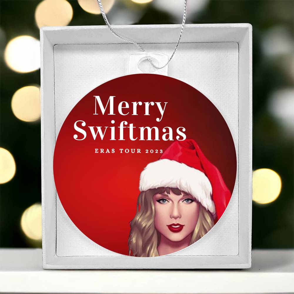 "Merry Swiftmas" Taylor Swift Eras Tour 2023 Holiday Keepsake Ornament