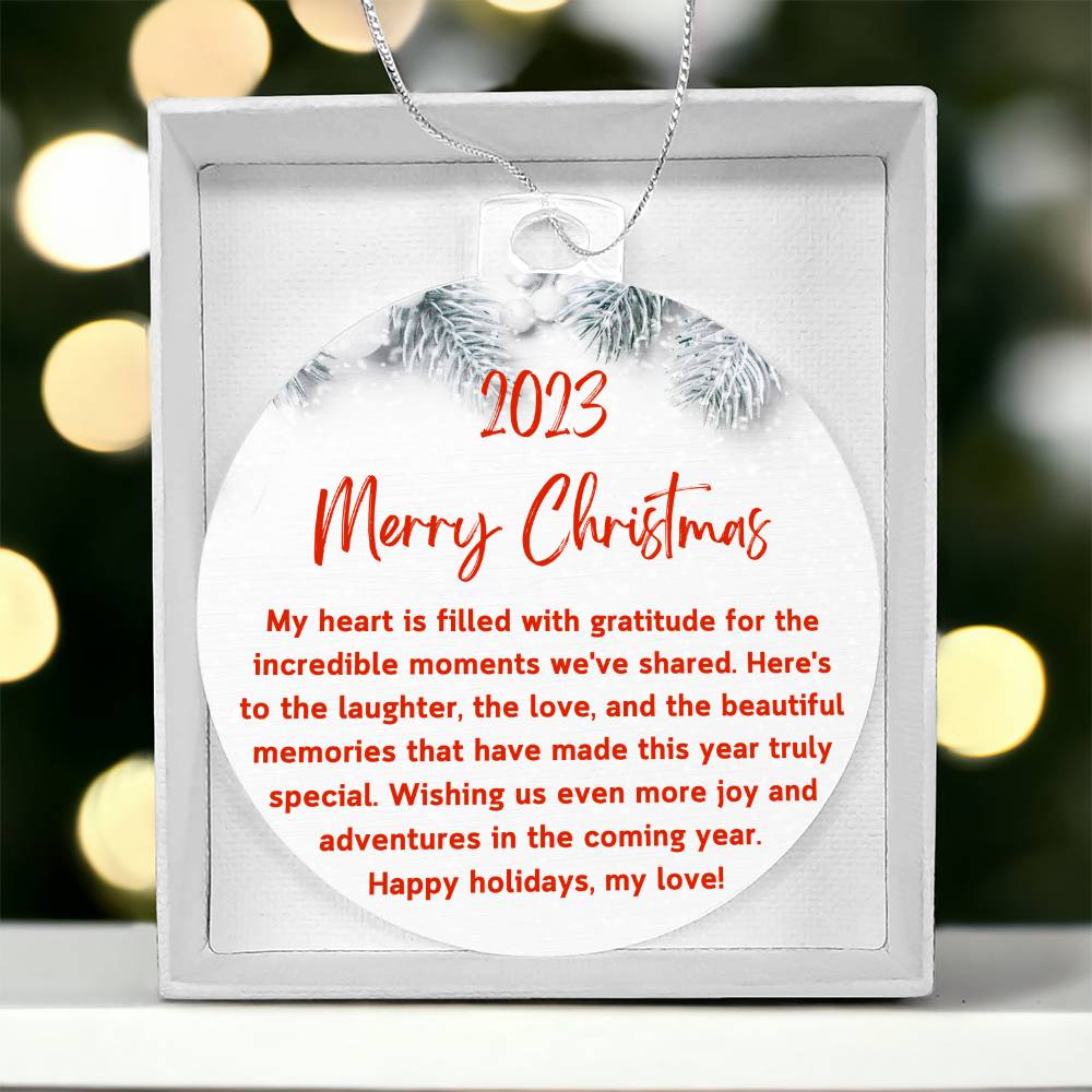 Merry Christmas My Love 2023 Keepsake Ornament