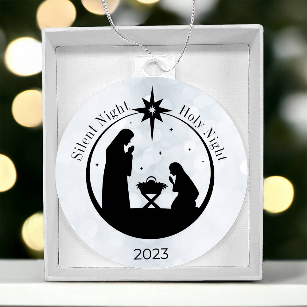 Silent Night Nativity Scene Christmas 2023 Keepsake Ornament