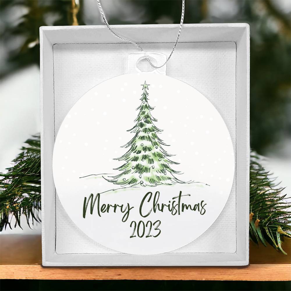 Merry Christmas 2023 Classic Christmas Tree Ornament Keepsake