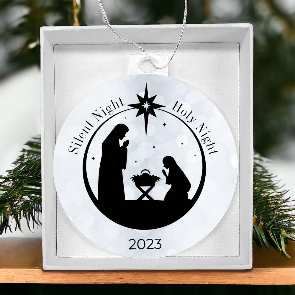 Silent Night Nativity Scene Christmas 2023 Keepsake Ornament