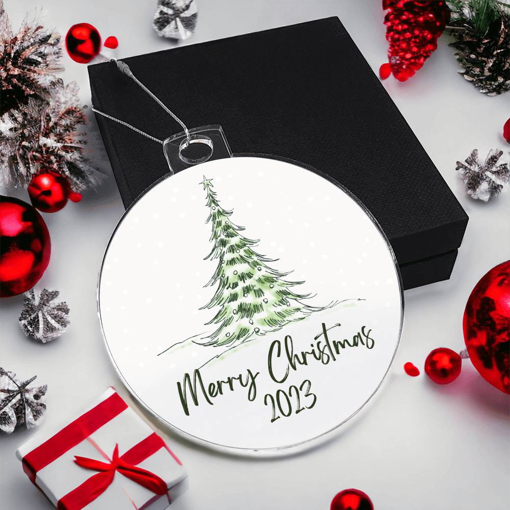 Merry Christmas 2023 Classic Christmas Tree Ornament Keepsake