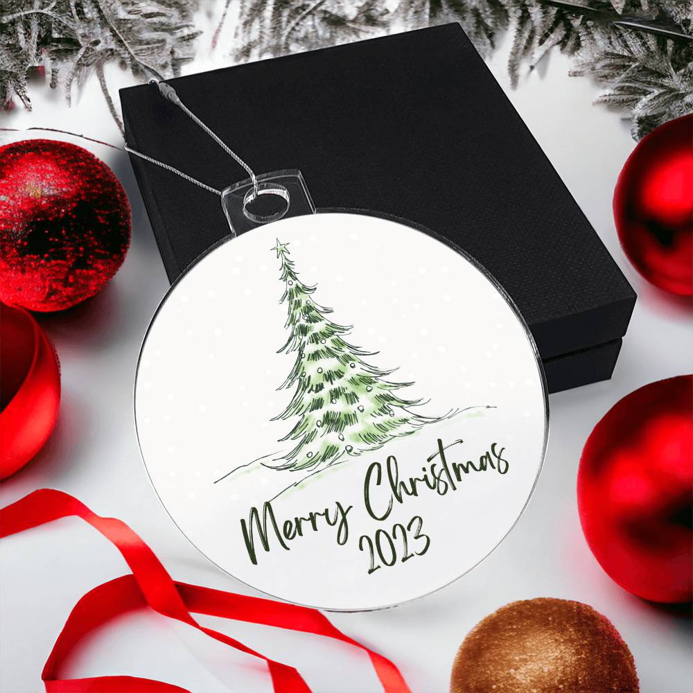 Merry Christmas 2023 Classic Christmas Tree Ornament Keepsake