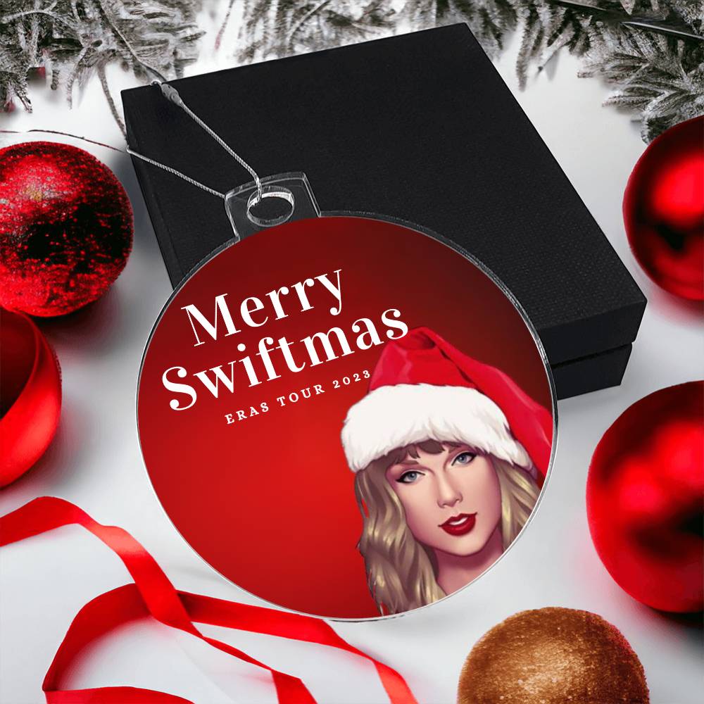 "Merry Swiftmas" Taylor Swift Eras Tour 2023 Holiday Keepsake Ornament