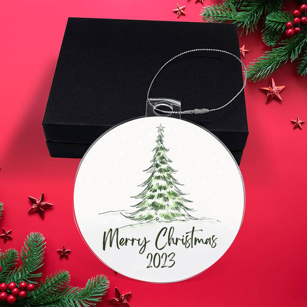 Merry Christmas 2023 Classic Christmas Tree Ornament Keepsake