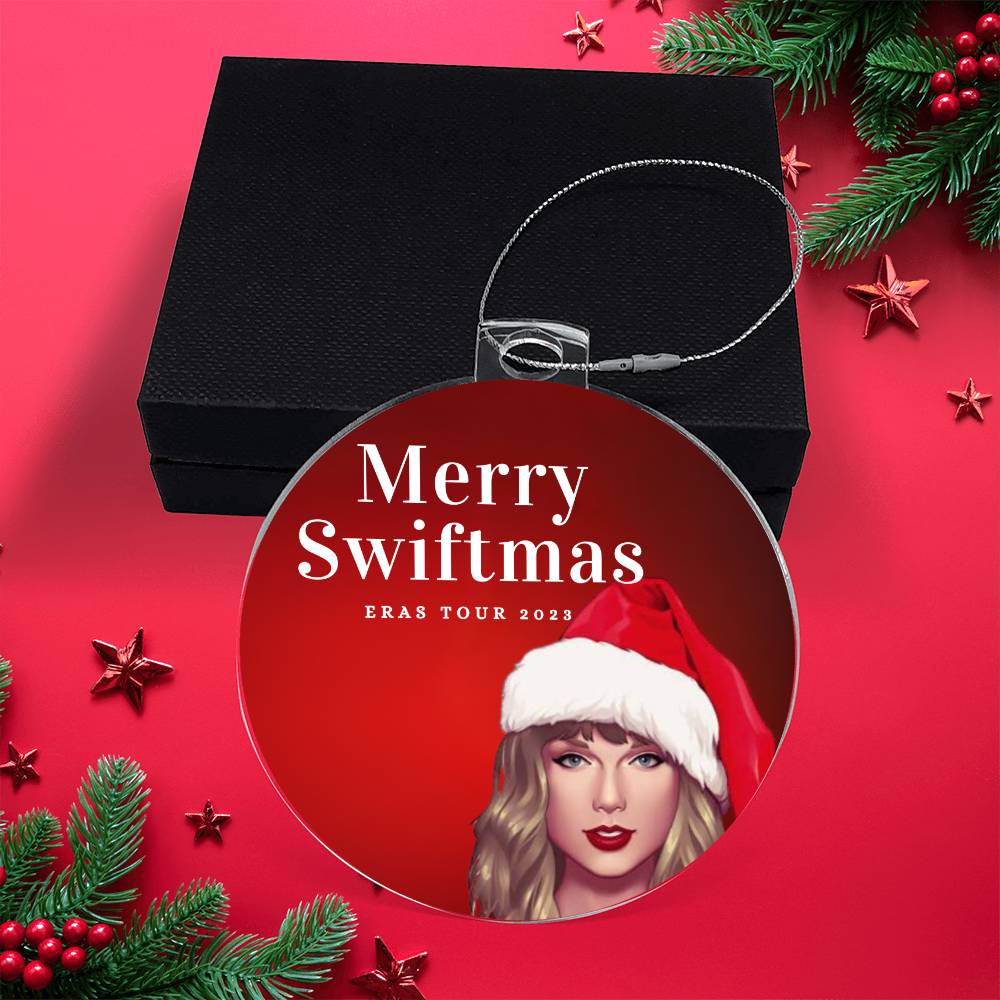 "Merry Swiftmas" Taylor Swift Eras Tour 2023 Holiday Keepsake Ornament