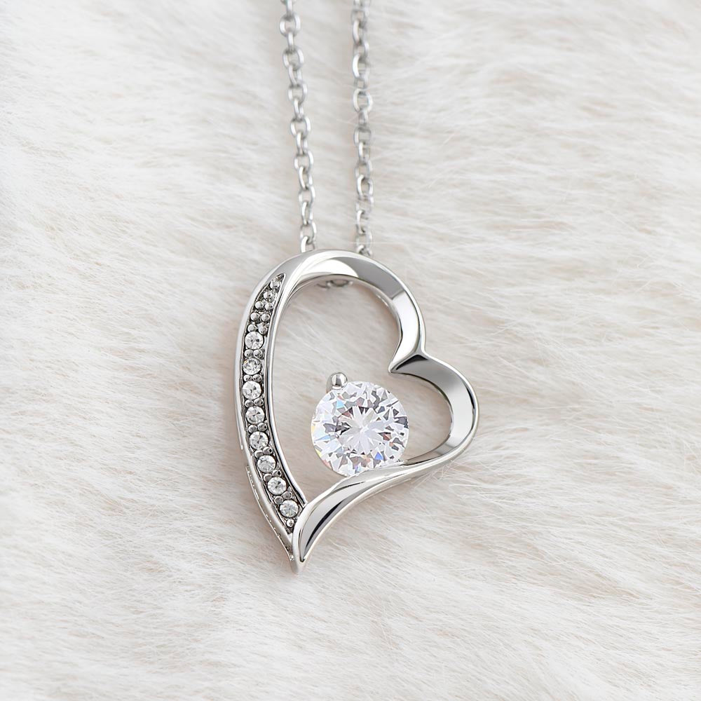 "Dream Big" Heart Shaped CZ Diamond Pendant Necklace