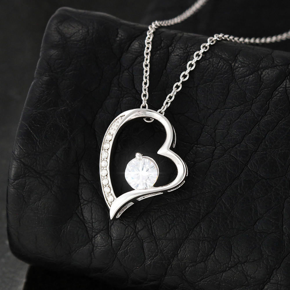 Anniversary Heart CZ Diamond Pendant Necklace