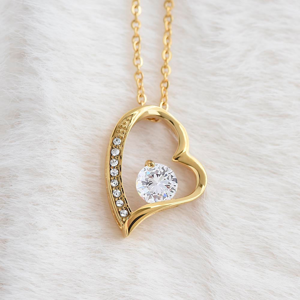 Merry Christmas For Wife Diamond Heart Pendant Necklace