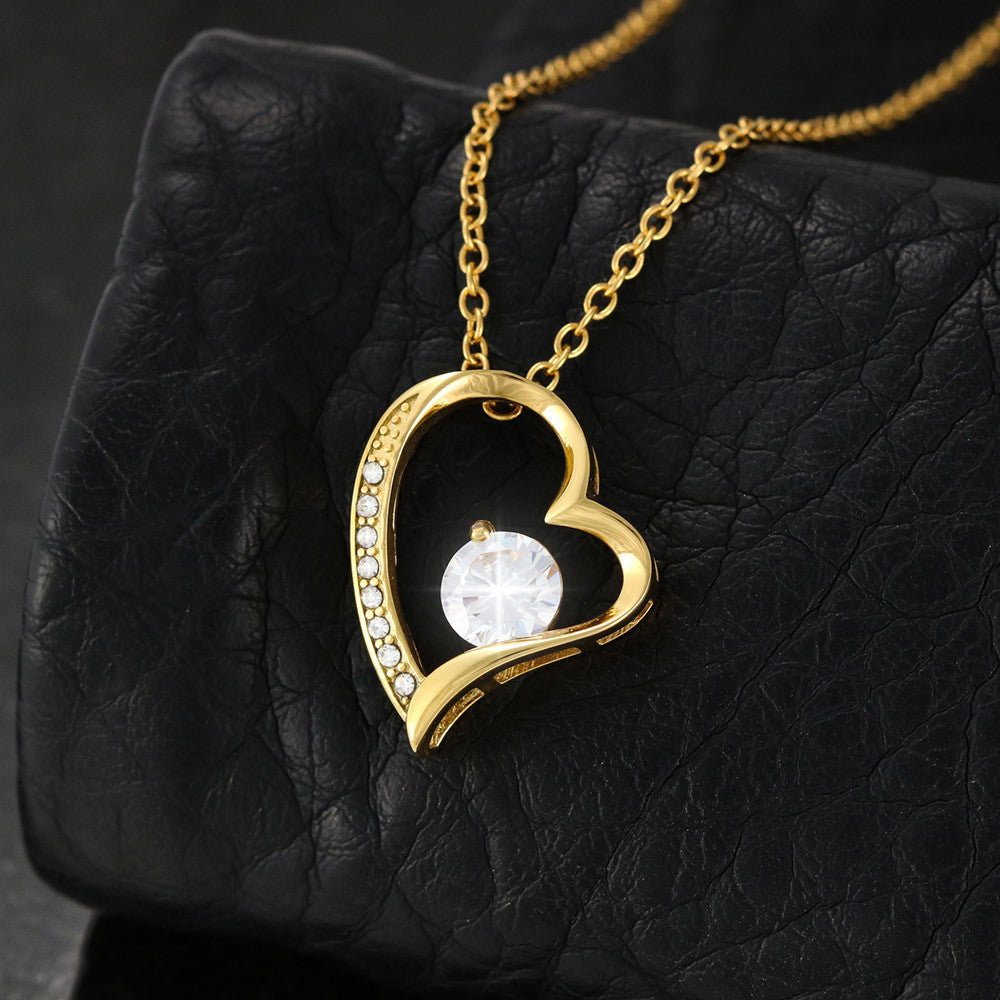 Anniversary Heart CZ Diamond Pendant Necklace